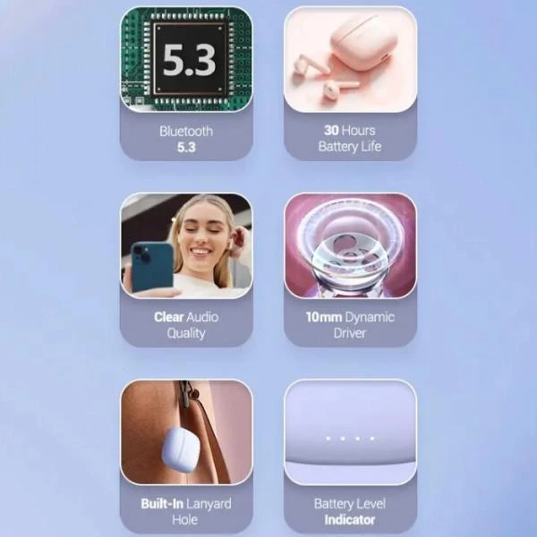 Наушники Vention Elf Earbuds E03 Pink Sand (NBHP0) (UA) Бренд: Vention; Линейка: Elf Earbuds E03;