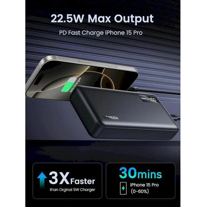 UGREEN PB312 20000mAh Black (25683) (UA)