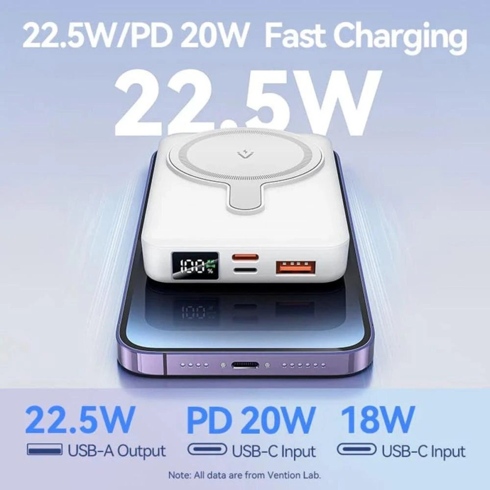 Vention 10000mAh 22.5W Magnetic Black (FHTB0) (UA)