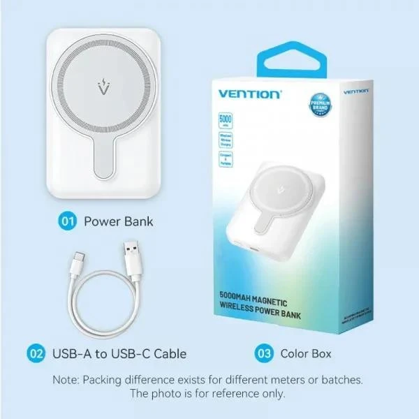 Vention 5000mAh 20W Magnetic White (FHSW0) (UA)