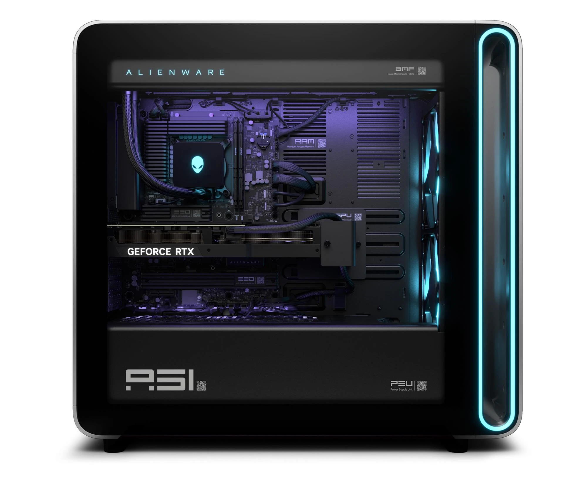 Dell Alienware Area-51 R8 Ultra 7 265/16GB/1TB/Win11 RTX5080 (Alienware-51R8-7628) EU Процесор: Intel Core Ultra 7 265 (20 ядер, 20