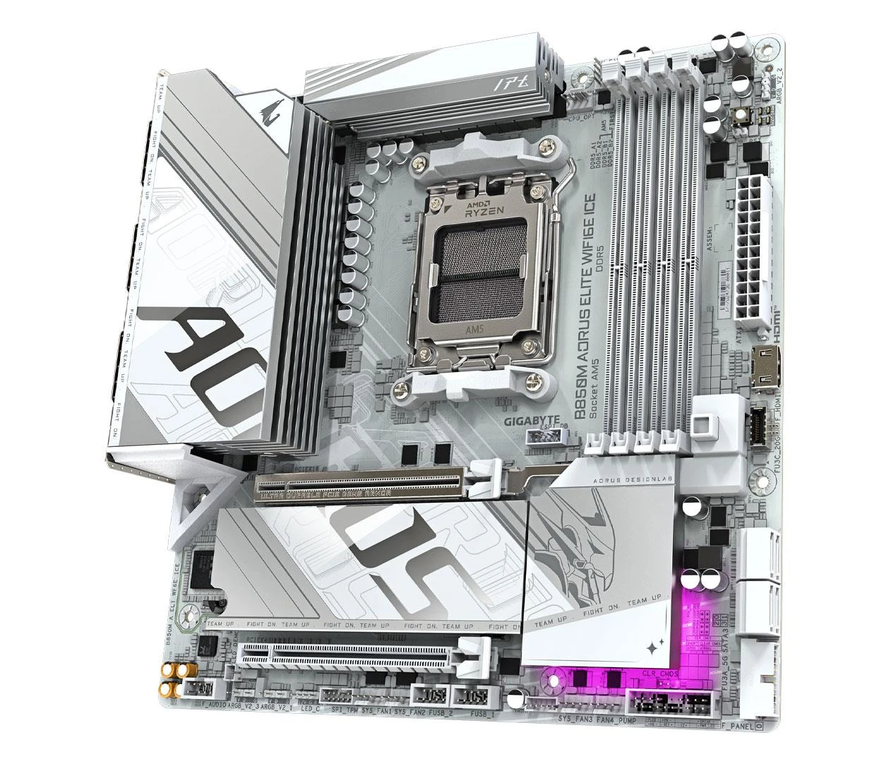 Gigabyte B850M A ELT WF6E ICE EU Конструкция силовой части: 12+2+2;