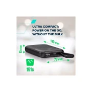 Canyon 10000mAh OnPower 101 PD/22.5W built-in cable Black (CNS-CPB101BK) (UA)