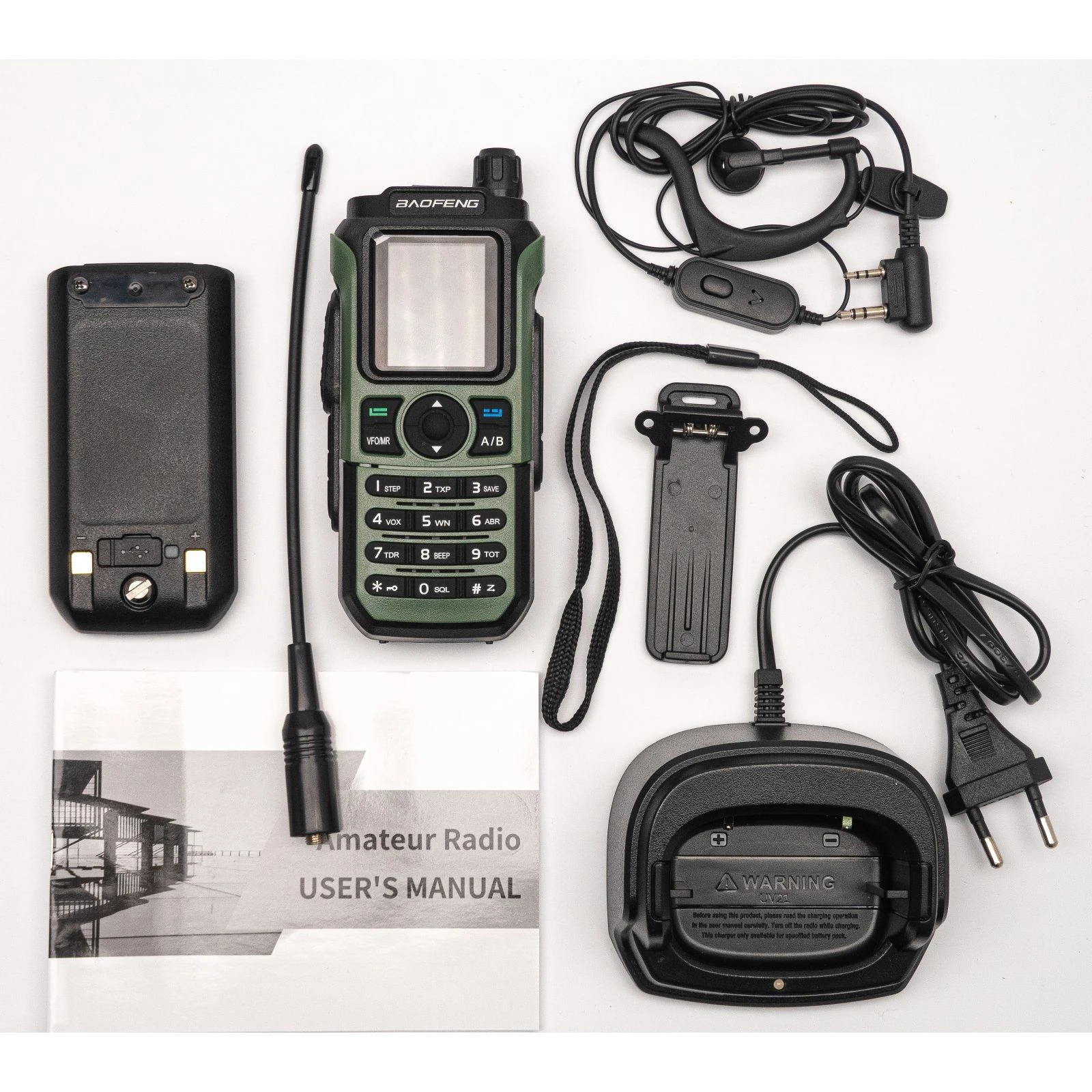 BAOFENG UV-21M Зелене портативне радіо (UA)