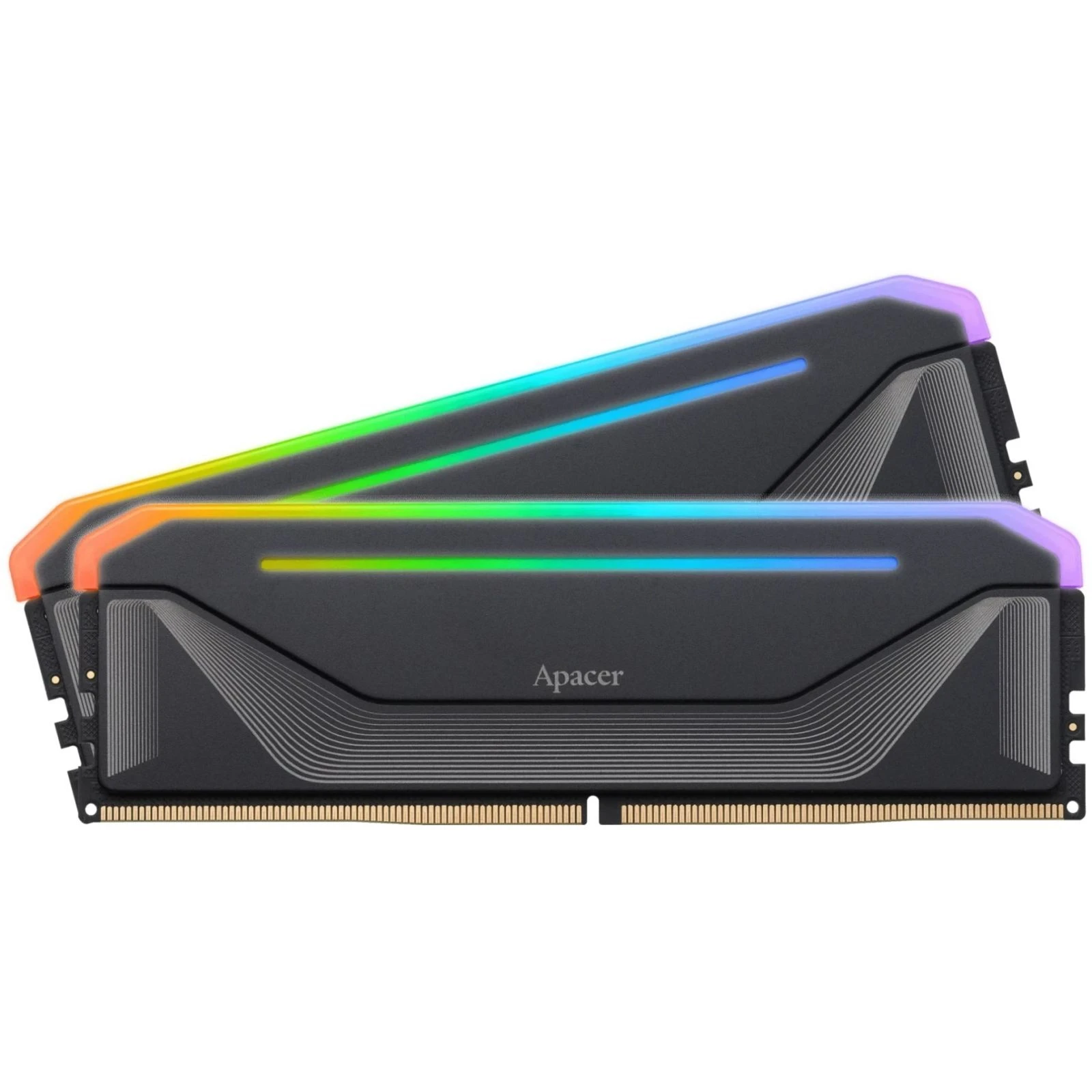 DDR5 32GB (2x16GB) 5600 MHz NOX RGB Black Apacer (AH5U32G56C522NBAA-2) (UA) ; Том пам'ять: 32 ГБ; Кількість