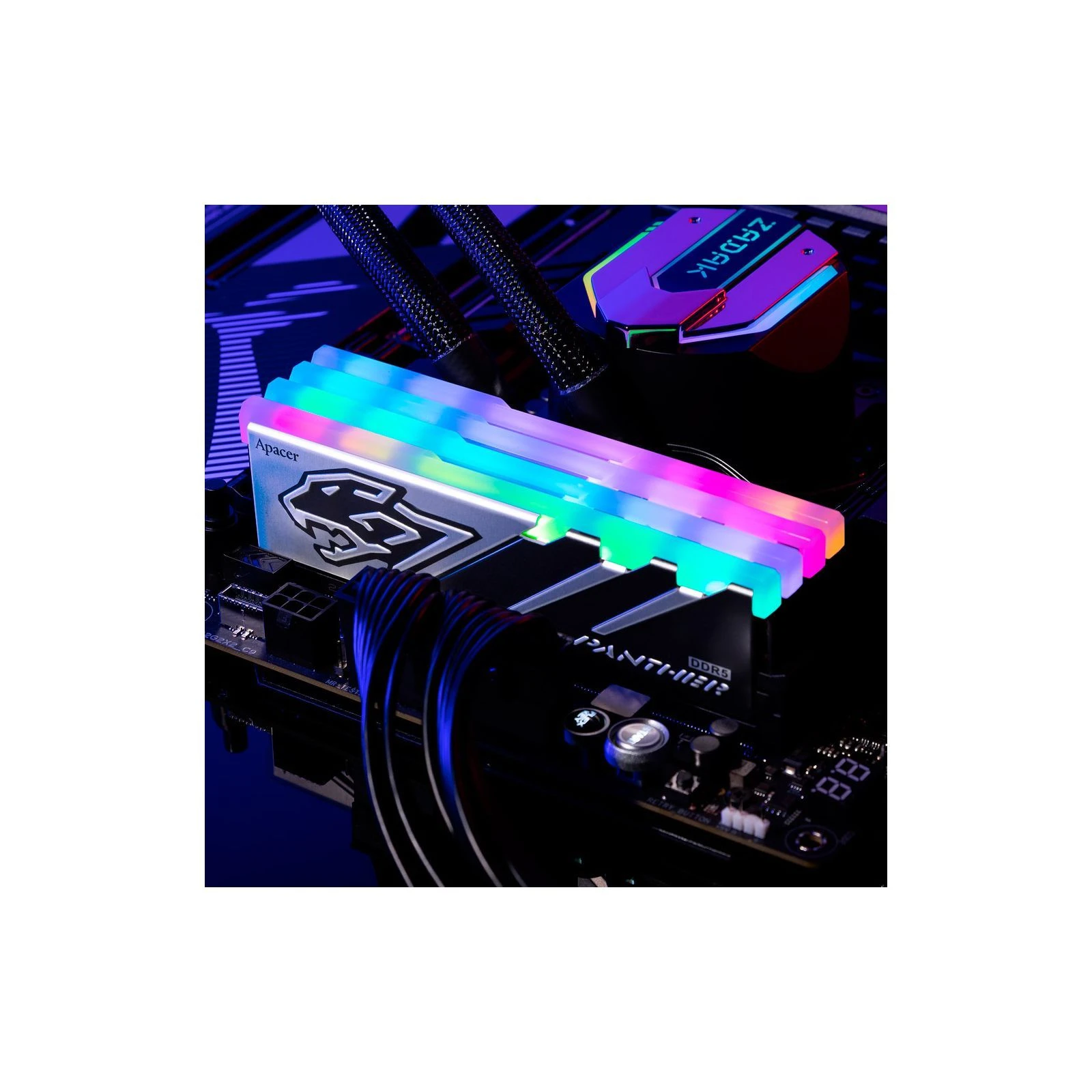 DDR5 32GB (2x16GB) 6000 MHz Panther RGB Apacer (AH5U32G60C6229BAA-2) (UA) ; Том пам'ять: 32 ГБ; Кількість