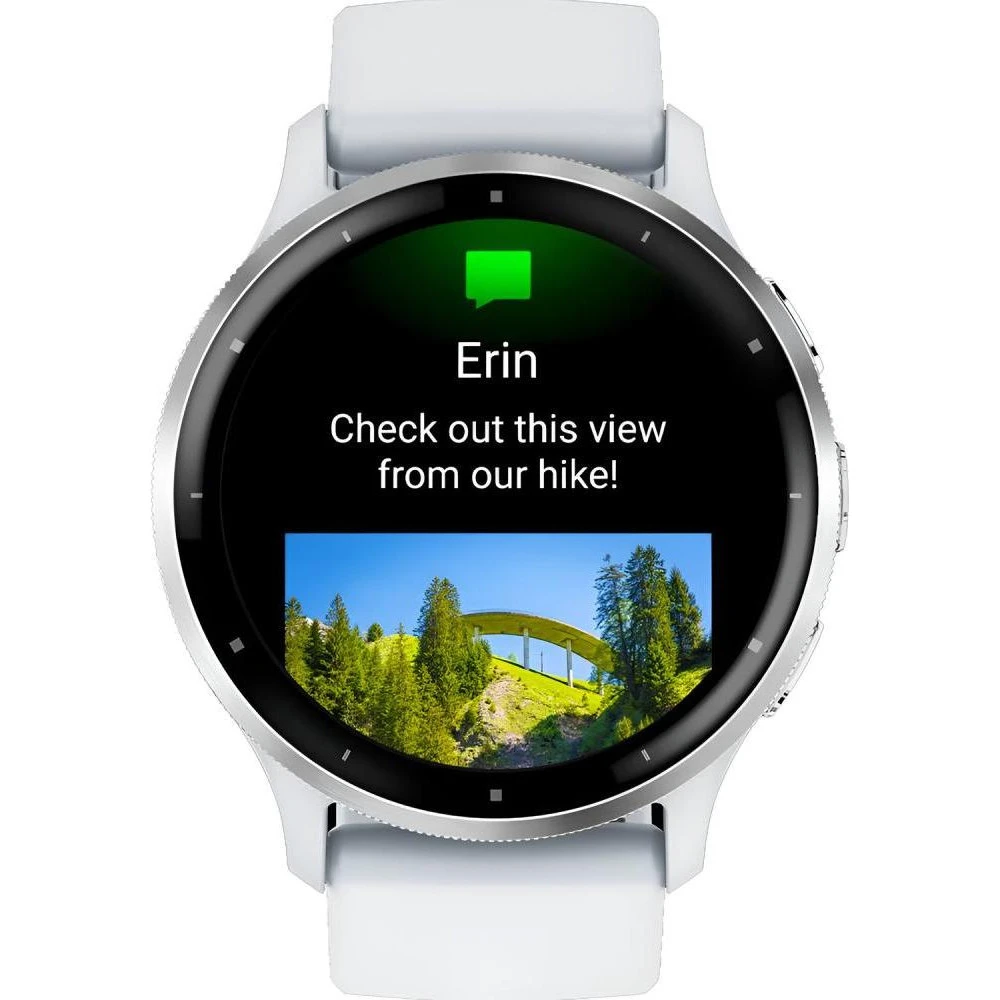 Garmin Venu 3 Silver Stainless Steel Bezel with Whitestone Case and Silicone Band (010-02784-00/50) Пульсометр есть