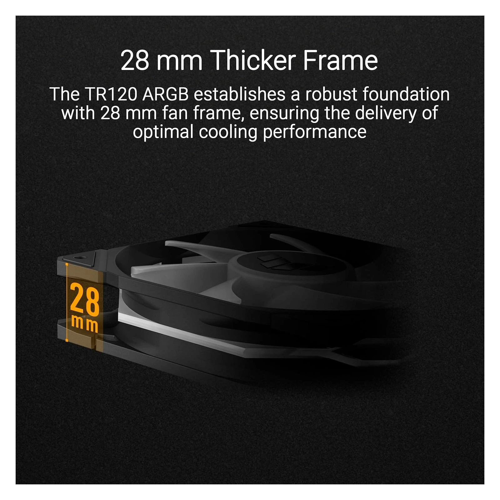 Кулер для корпуса ASUS TUF GAMING TR120 FAN ARGB BLACK (90DA0090-B09000) (UA) Максимальная скорость вращения 2000RPM