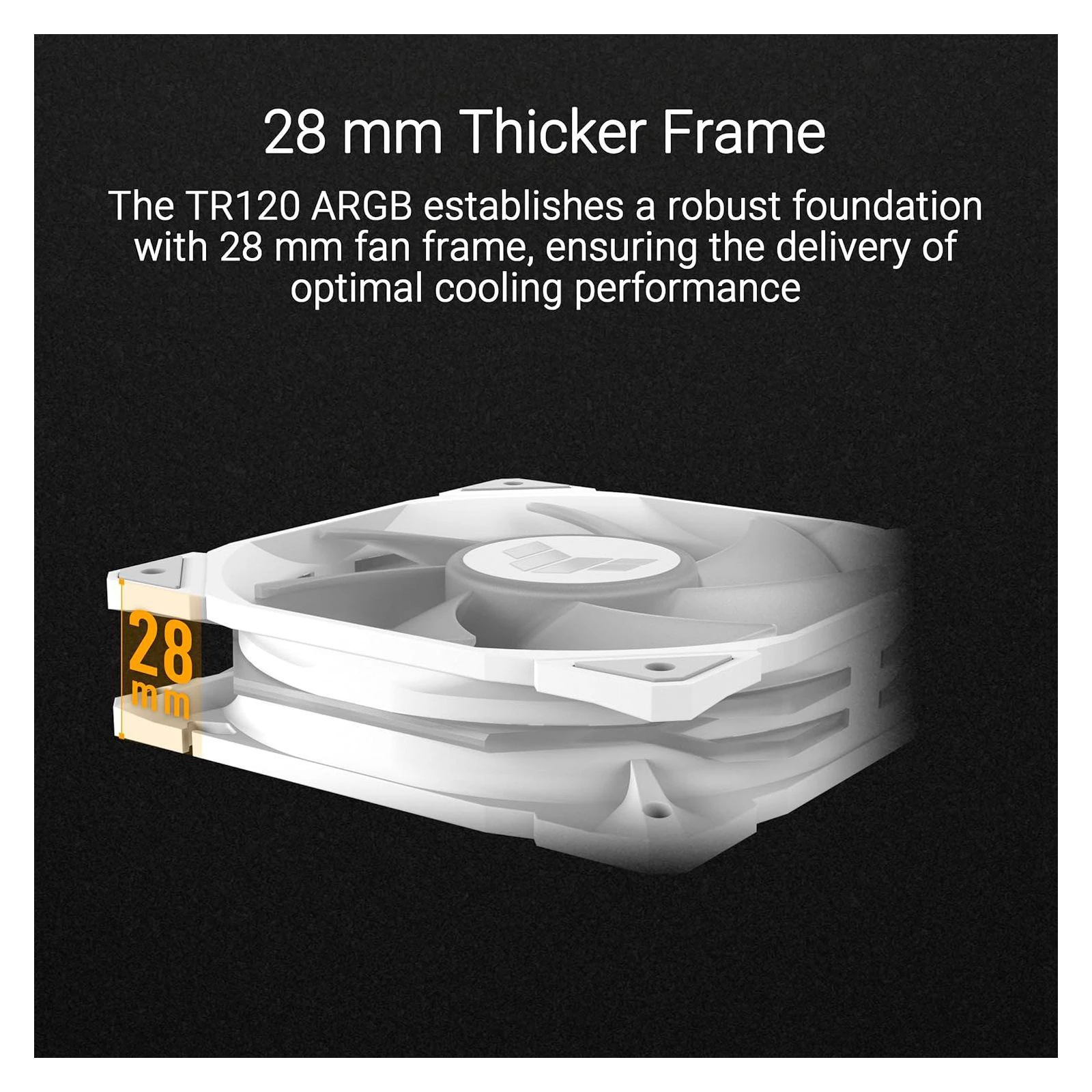 Кулер для корпуса ASUS TUF GAMING TR120 FAN ARGB WHITE (90DA0093-B09000) (UA) Максимальная скорость вращения 2000RPM