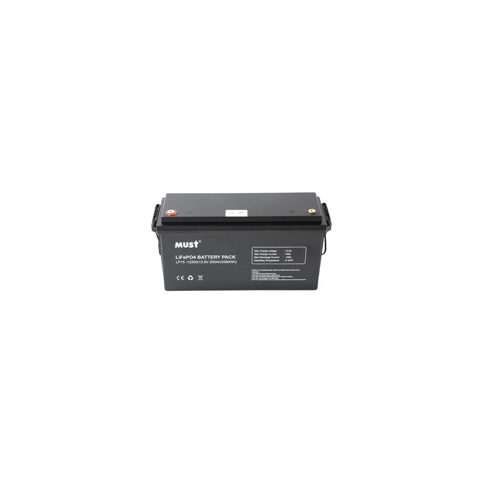 LiFePo4 Must 12.8V - 200Ah (LP15-12200) (UA) ; Ємність: 200 ах; Максимальний