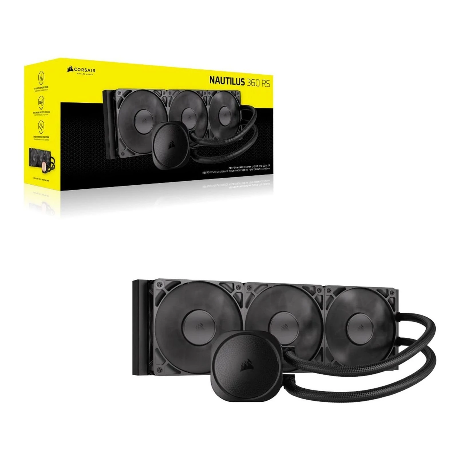 Corsair Nautilus 360 Рідке охолодження (CW-9060089-WW) (UA) ; Розетка: 1851, AM5, 1700, AM4; Кількість