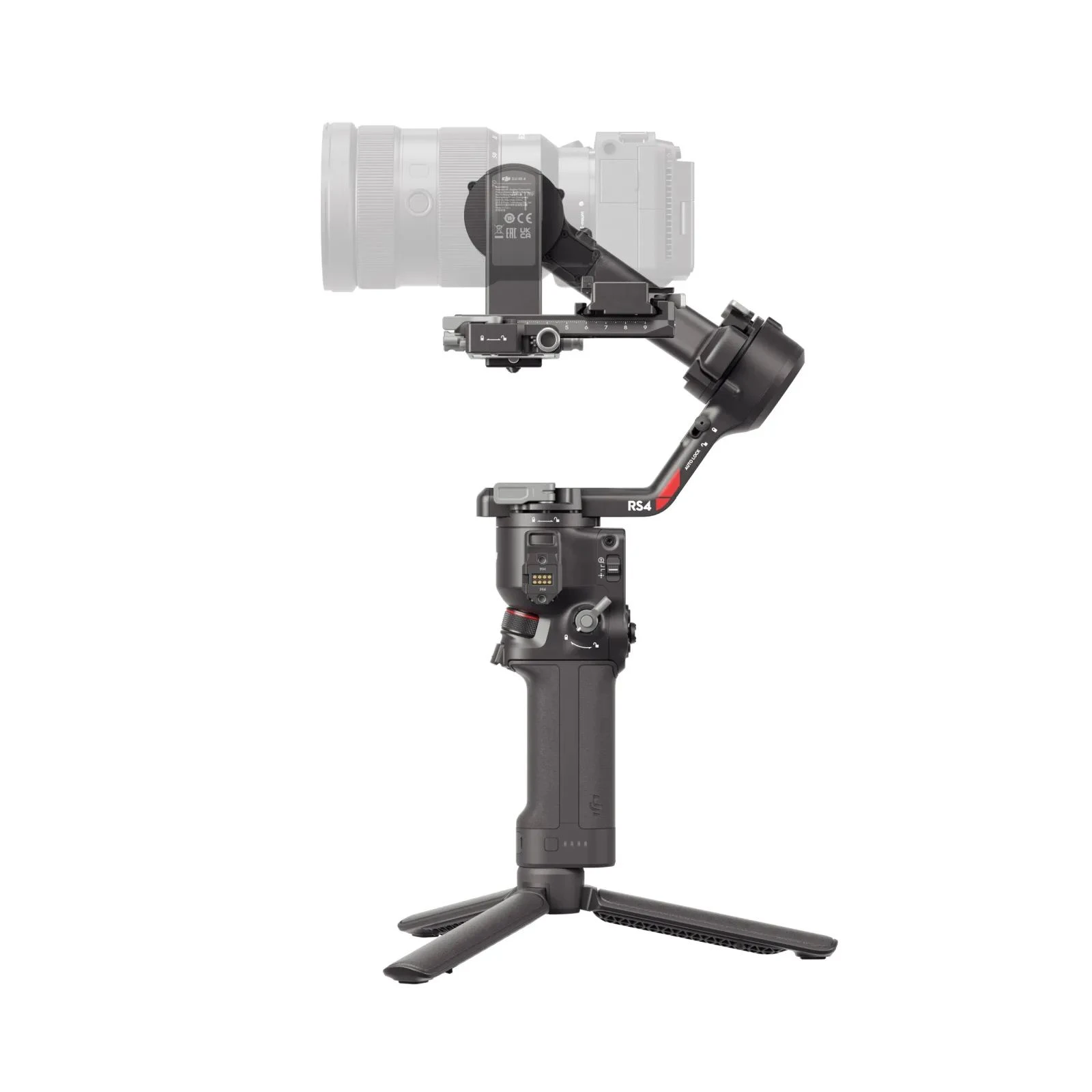 Стедикам DJI RS 4 (CP.RN.00000343.01) (UA) Комплектация Инструкция х 1 ,  Стабилизатор ,  Аккумулятор ,  Зарядное устройство ,  Кабели для подключения ,  Монтажные площадки и адаптеры для камеры ,  Кейс для хранения и транспортировки ,  Тренога