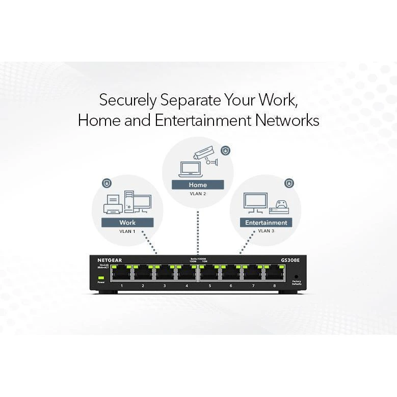 Керування комутатором рівня 2 Netgear GS308E (GS308E-400EUS) (UA) Бренд: Netgear; Кількість портів