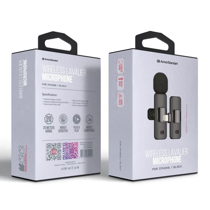 Armorstandart ASM1 для iPhone Black (ARM80099) (UA) ; Призначення: петличний;