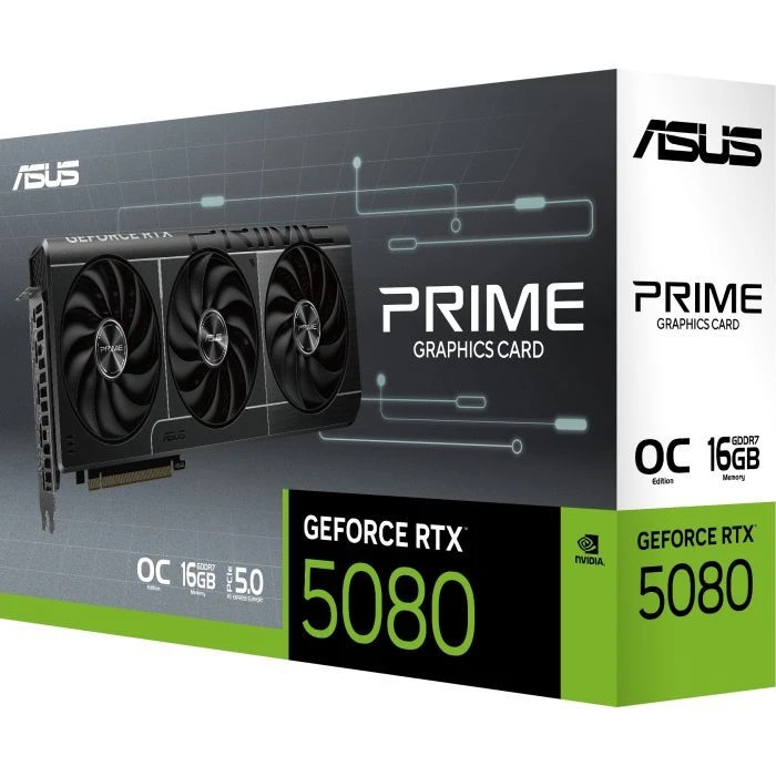 ASUS GeForce RTX5080 16GB PRIME OC (PRIME-RTX5080-O16G) (90YV0LX0-M0NA00) (UA) ; Форм-фактор: стандартная;