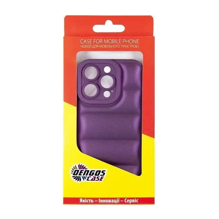 Чохол для мобільного телефона Dengos iPhone 14 Pro Case + Glass (Purple) (DG-KM-80) (UA)