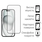 Чохол для мобільного телефону Dengos iPhone 15 Pro Case + Glass (Purple) (DG-KM-81) (UA)