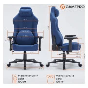 GamePro FGC750DB Size L Fabric Dark Blue (FGC750DB) (UA)