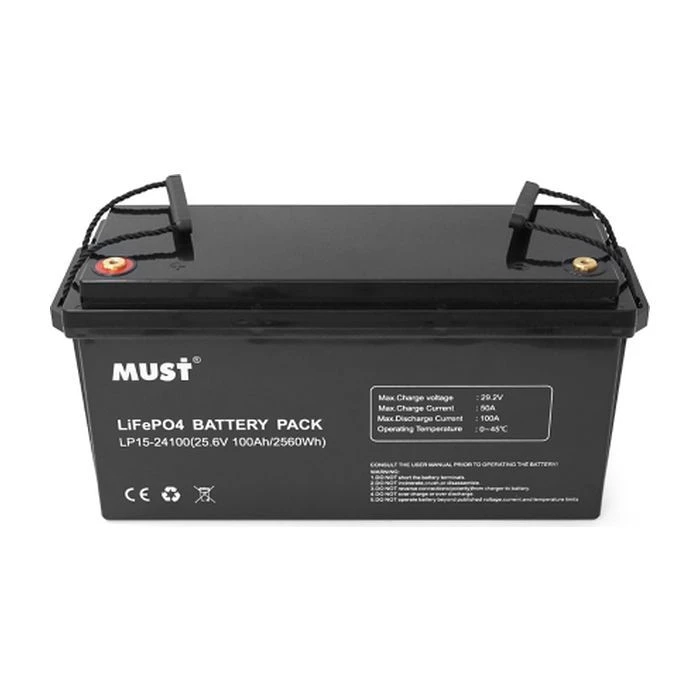 LiFePo4 Must 25.6V - 100Ah (LP15-24100) (UA) ; Ємність: 100 Ач; Максимальний