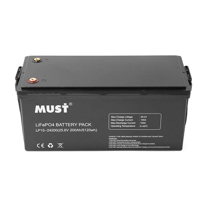LiFePo4 Must 25.6V - 200Ah (LP15-24200) (UA) ; Ёмкость: 200 Ач; Максимальный ток