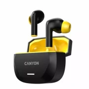 Навушники Canyon Hexagon 7 TWS ANC+ENC Wireless Charge Black/Yellow (CNS-TWS7BY) (UA)