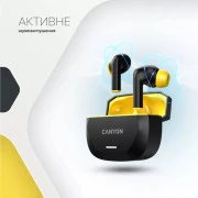 Навушники Canyon Hexagon 7 TWS ANC+ENC Wireless Charge Black/Yellow (CNS-TWS7BY) (UA)