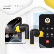 Навушники Canyon Hexagon 7 TWS ANC+ENC Wireless Charge Black/Yellow (CNS-TWS7BY) (UA)