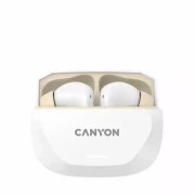 Навушники Canyon Hexagon 7 TWS ANC+ENC Wireless Charge White/Beige (CNS-TWS7WB) (UA)