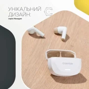 Навушники Canyon Hexagon 7 TWS ANC+ENC Wireless Charge White/Beige (CNS-TWS7WB) (UA)