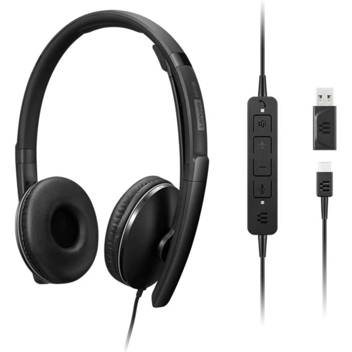 Наушники Lenovo Wired ANC Headset Gen 2 (Teams) Black (4XD1M45627) (UA)