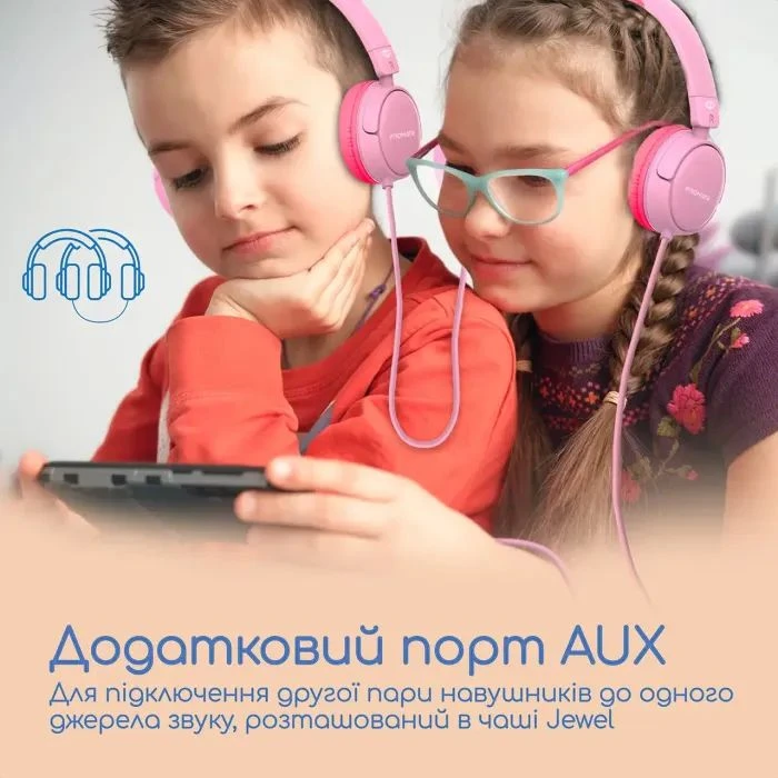 Навушники Promate Jewel Bubblegum (jewel.bubblegum) (UA) ; Призначення: для телефону, для