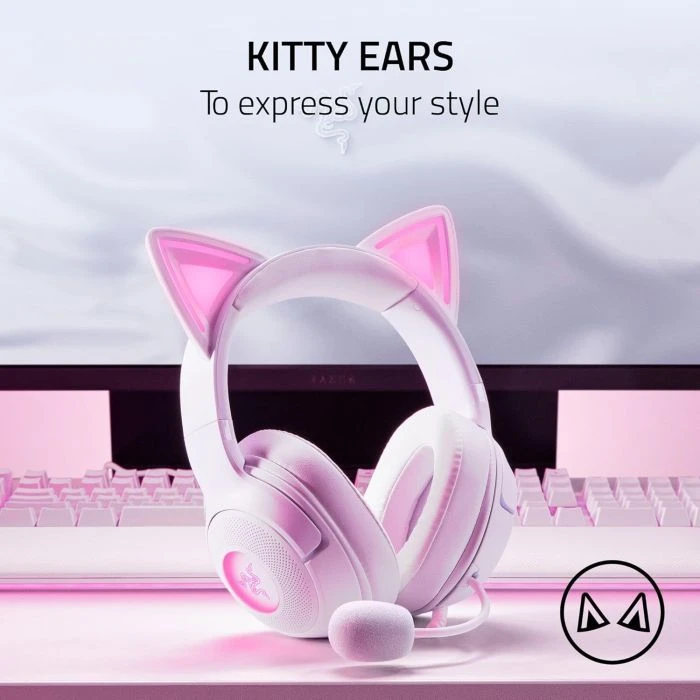 Наушники Razer Kraken Kitty V2 White (RZ04-04730600-R3M1) (UA) ; Назначение: для компьютера, для