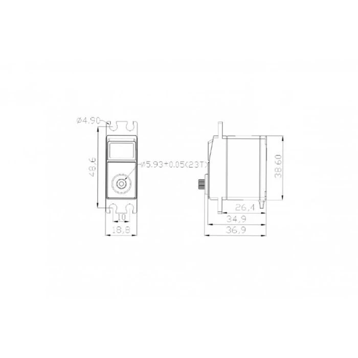 Сервопривід для дрона Emax ES3005HV Metal Gear Digital Servo (0102007010) (UA) ; Напруга: 6 - 8.4 В;