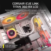 Система рідинного охолодження Corsair iCUE LINK TITAN 360 RX LCD White AIO (CW-9061026-WW) (UA)