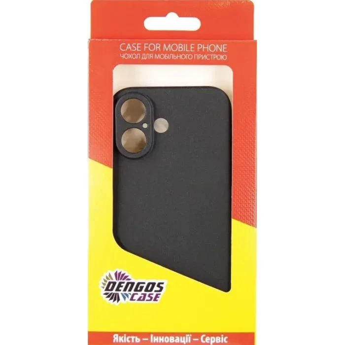 Чехол для мобильного телефона Dengos Carbon iPhone 16 (black) (DG-TPU-CRBN-208) (UA) ; с моделями: Apple iPhone 16;