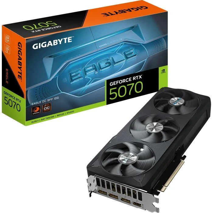 GIGABYTE GeForce RTX5070 12Gb EAGLE OC SFF (GV-N5070EAGLE OC-12GD) (UA) ; Форм-фактор: стандартная;
