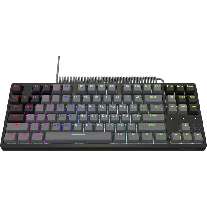 Lorgar Azar 514TKL RGB Mechanical USB UA Black/Grey (LRG-GK514TKL-BK-UA) (UA) ; Конструкція: механічна; Тип