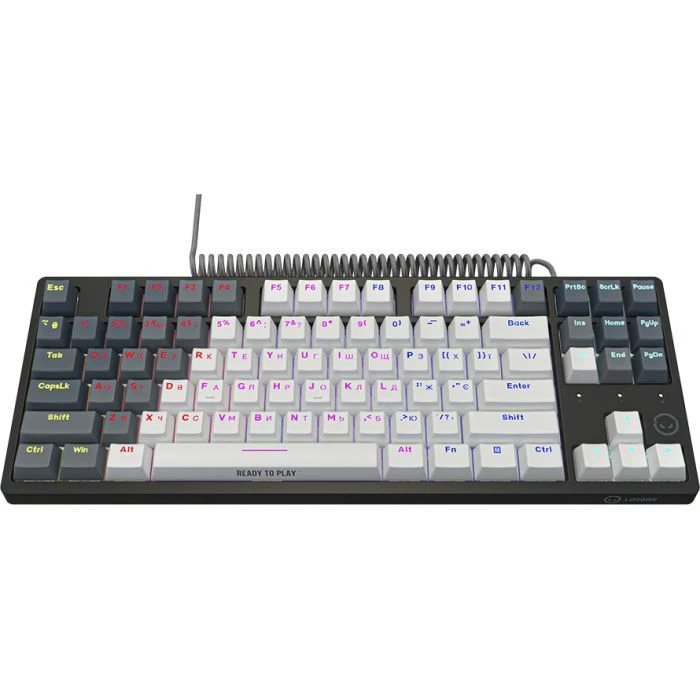 Lorgar Azar 514TKL RGB Mechanical USB UA White/Grey (LRG-GK514TKL-WH-UA) (UA) ; Конструкція: механічна; Тип