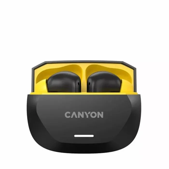 Наушники Canyon Hexagon 7 TWS ANC+ENC Wireless Charge Black/Yellow (CNS-TWS7BY) (UA)