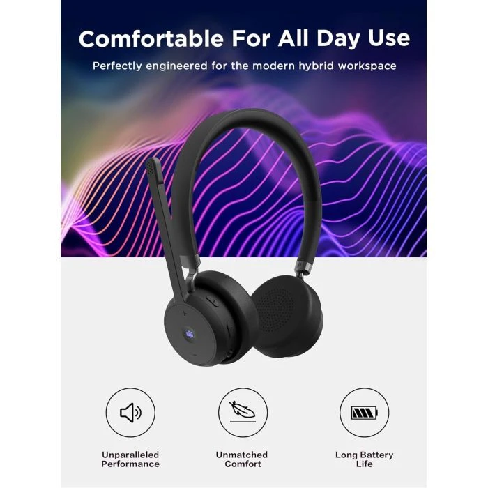 Навушники Lenovo Wireless VoIP Headset (Teams) Black (4XD1M80020) (UA)