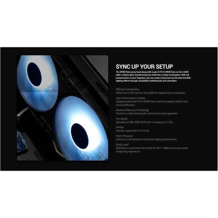 Система рідинного охолодження Deepcool LQ240 Black (R-LQ240-BKLSMW-G-1) (UA)