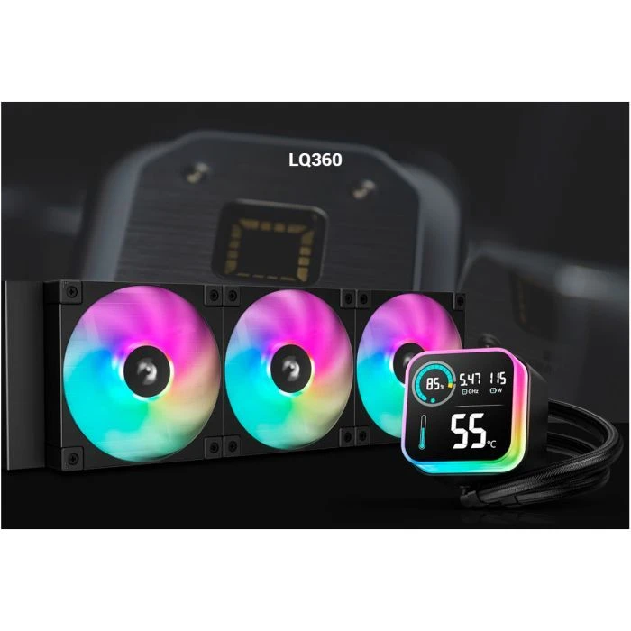 Система жидкостного охлаждения Deepcool LQ360 Black (R-LQ360-BKLSMW-G-1) (UA)