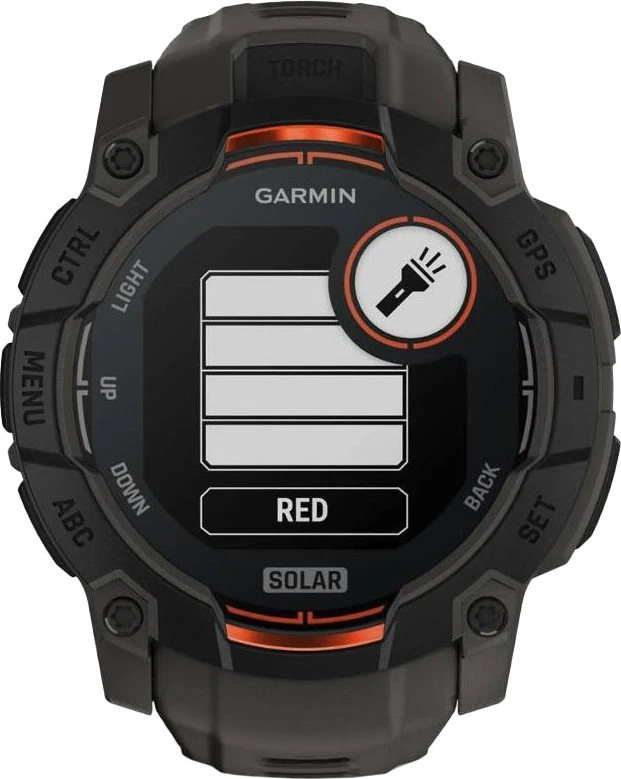 Смарт-годинники Garmin Instinct 3 50mm Solar Black with Charcoal Band (010-02935-00/40)