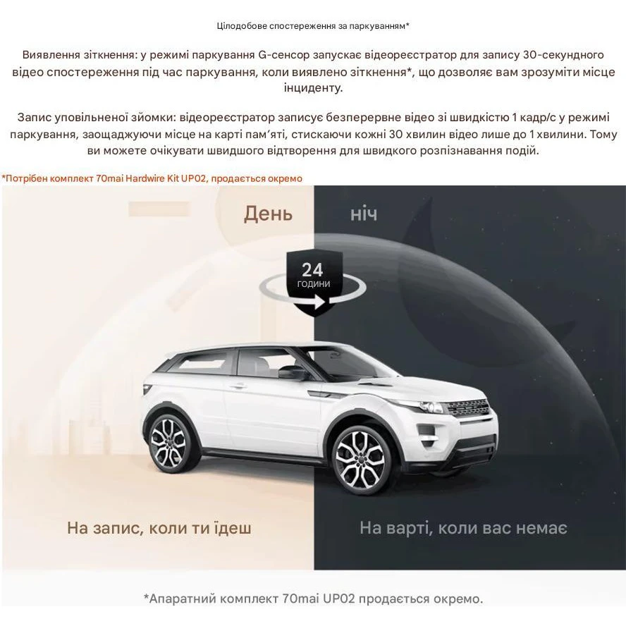 Відеореєстратор-дзеркало 70mai Rearview Dash Cam S500 Бренд: 70mai; Матриця: Sony IMX675;