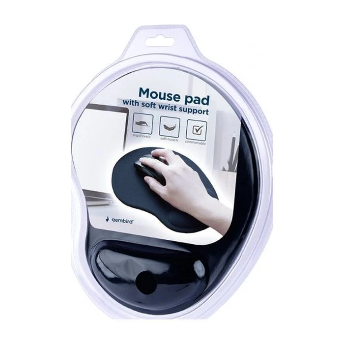 Gembird MP-ERGO-01 Black (MP-ERGO-01) (UA) ; Особливості: з подушкою під