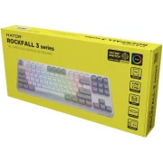 Hator Rockfall 3 Mecha TKL QMK/VIA Orange Wireless White (HTK851UA) (UA)