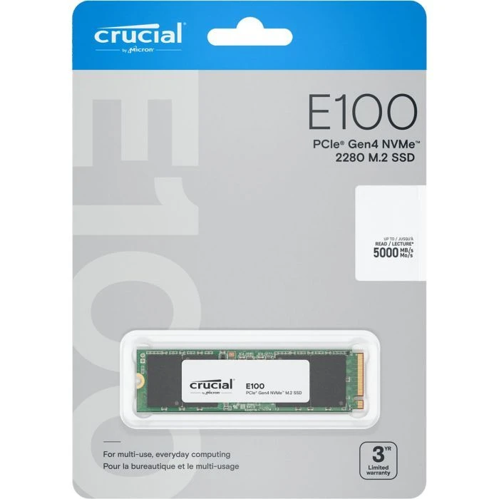 M.2 2280 480GB E100 Micron (CT480E100SSD8) (UA) ; Об'єм пам'яті: 480 GB; Тип