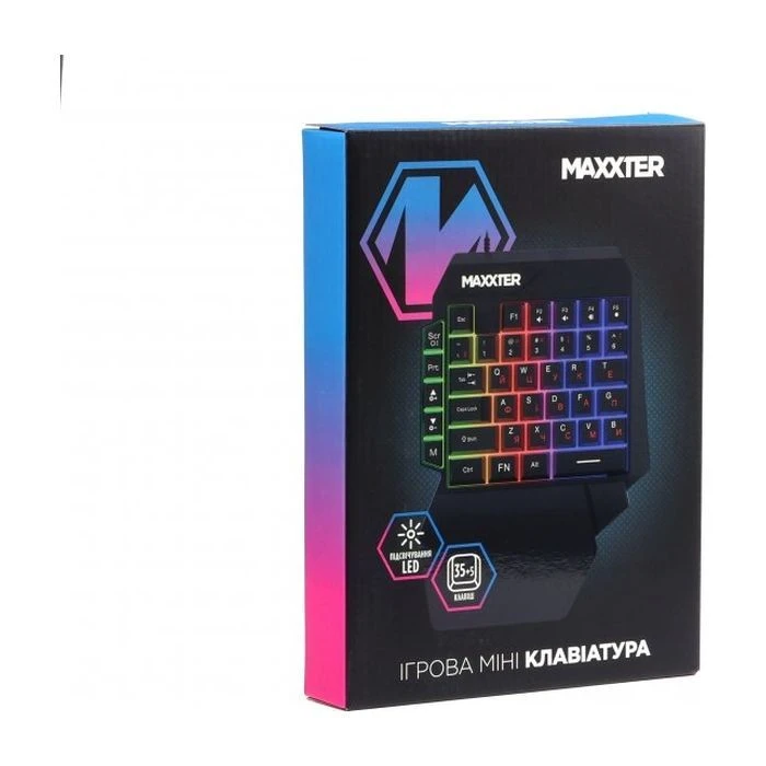 Maxxter KBG-OH-01B-UA USB UA Black (KBG-OH-01B-UA) (UA) ; Призначення: для ПК;