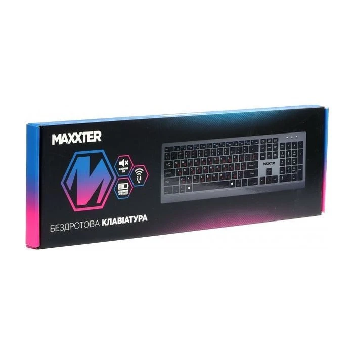 Maxxter KBW-01G-UA Wireless UA Gray (KBW-01G-UA) (UA) ; Призначення: для ПК;