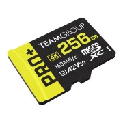 MicroSDXC 256GB UHS-I/U3 Class 10 Team Pro+ R160/W110MB/s + SD-адаптер (TPPMSDX256GIA2V3003) (UA)